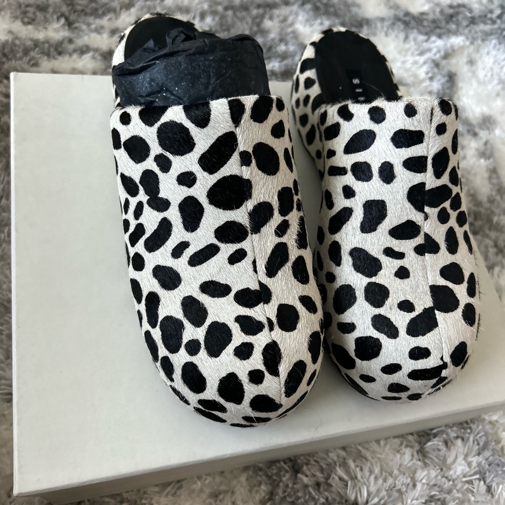 Simon Miller Black and White Mules